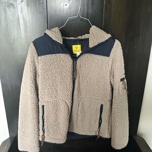 Prince & Fox Tan and Navy Sherpa Jacket